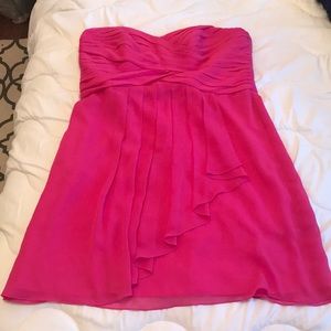 Hot pink bridesmaid dress
